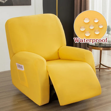 Housse de Fauteuil Relax Inclinable Couleur Unie Waterproof