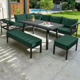 Housse de Coussin Salon de Jardin Extérieur Velours Extensible