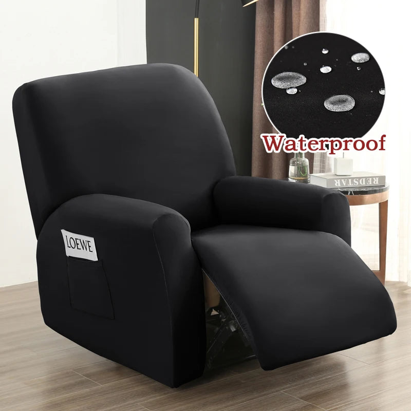 Housse de Fauteuil Relax Inclinable Couleur Unie Waterproof