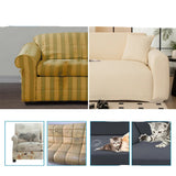 Housse de Canapé Extensible Jacquard Perle