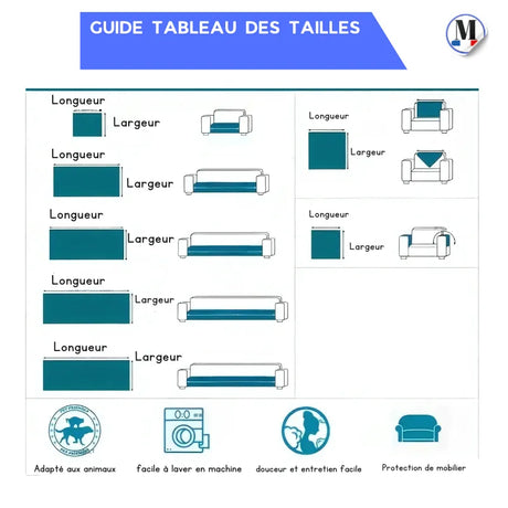 Protège Canapé Design Antidérapant – Jacquard Chenille Renforcée