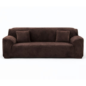 Velours Coffee - Housse de Canapé Extensible