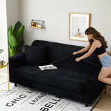 Velours Noir - Housse de Canapé Extensible