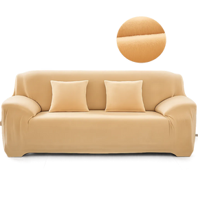 Velours Beige - Housse de Canapé Extensible