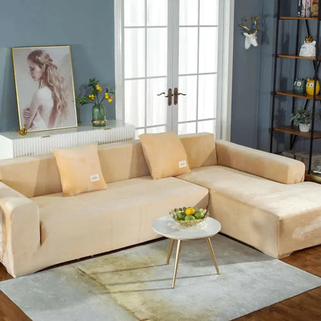 housse-de-canape-dangle-en-velours-beige – La Maison de la Housse