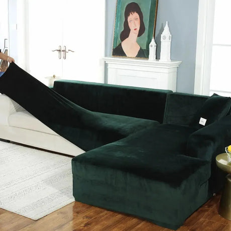 housse-de-canape-dangle-en-velours-vert – La Maison de la Housse