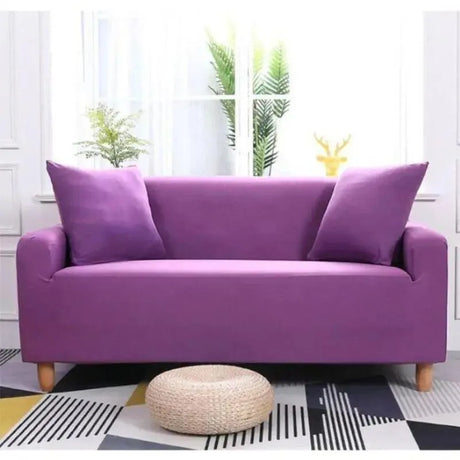 housse-de-canape-extensible-universelle-violet-fonce – La Maison de la Housse
