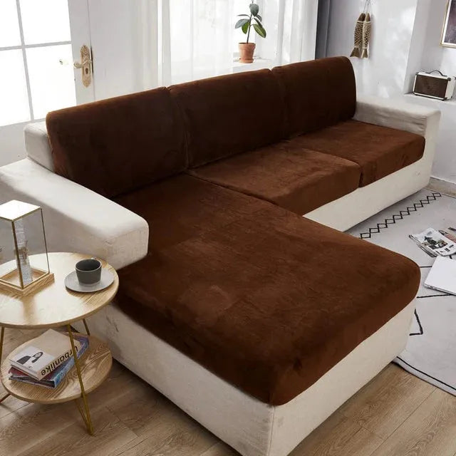 housse-de-coussin-de-siege-dassise-en-velours-marron-canape-fauteuil – La Maison de la Housse