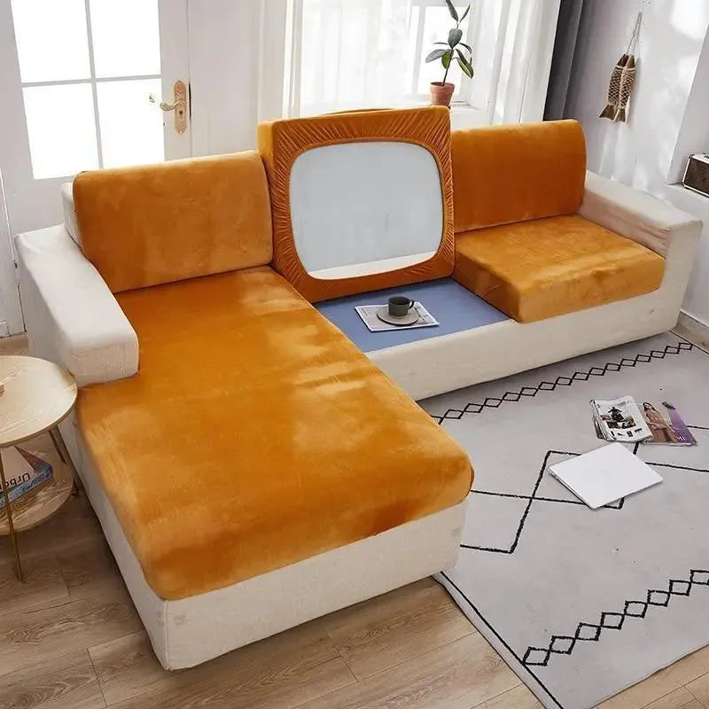 housse-de-coussin-de-siege-dassise-en-velours-orange-canape-fauteuil – La Maison de la Housse