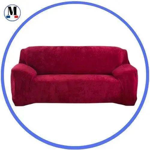 housse-en-velours-rouge-vin-pour-canape-extensible-ajustable – La Maison de la Housse